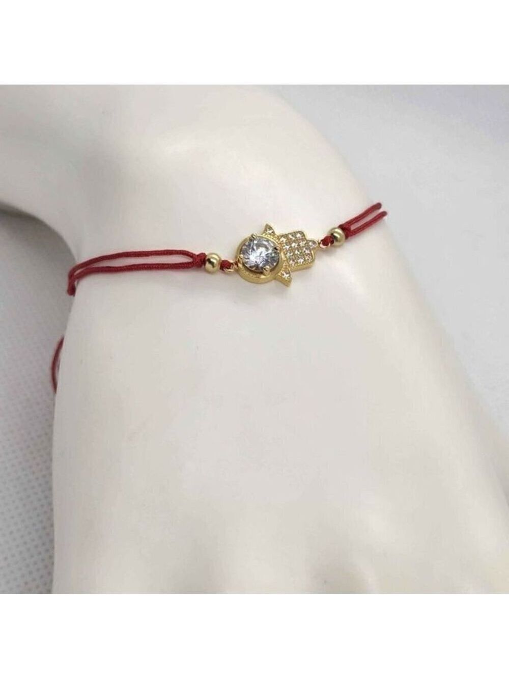 NEW Sterling Silver 925 Hamsa Design with adjustable bracelet